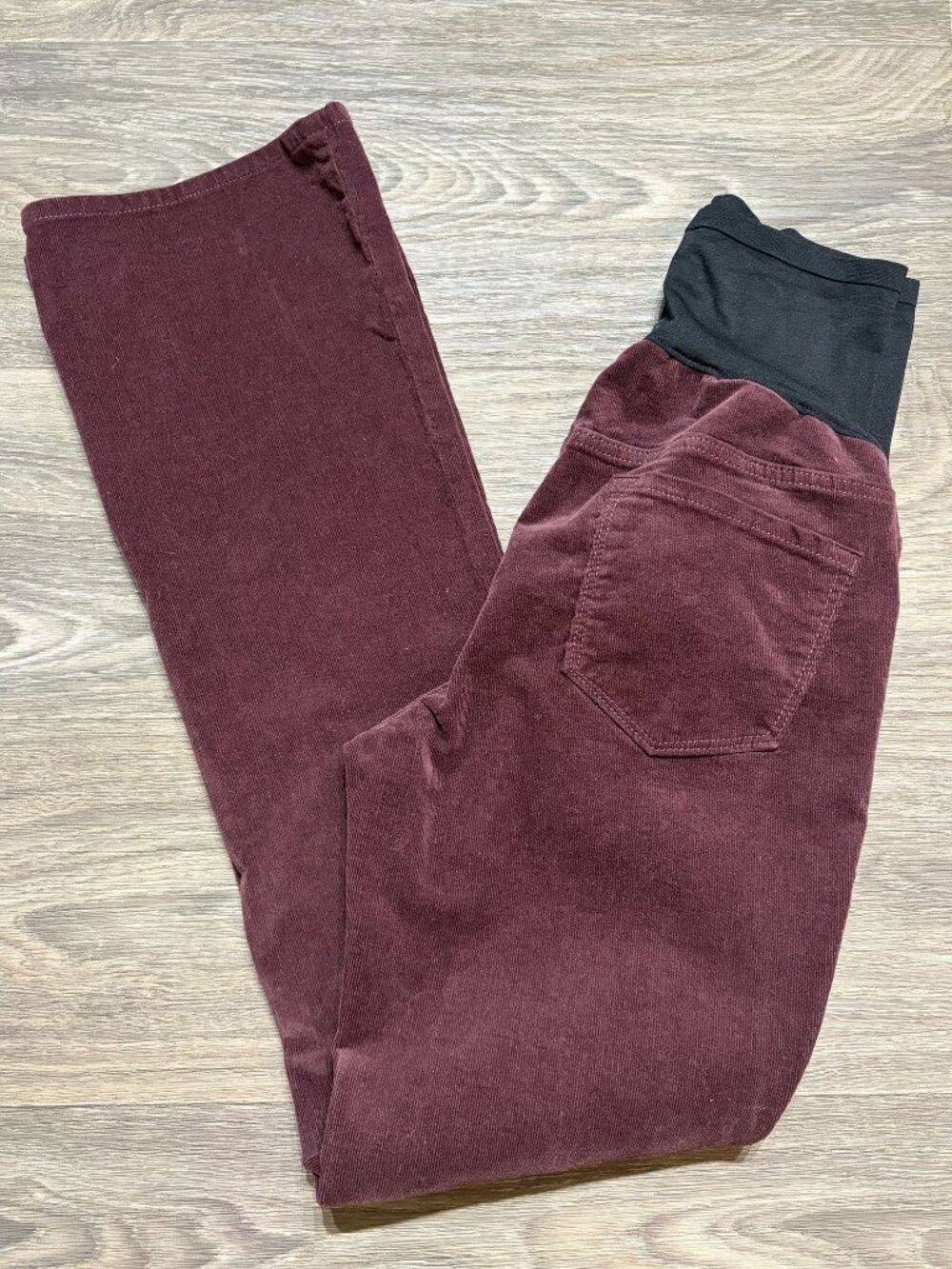 Old Navy Maternity Full Panel Boot Cut Corduroy Pants 6 Regular Maroon Fall